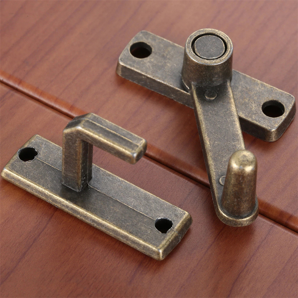 Security Chain Door - 1 set Brons Schuifraam Deurslot Handvat