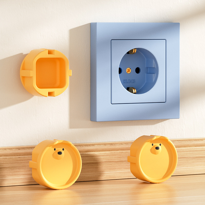 Outlet Cover Baby - Babyveilige stopcontactbeschermers, cartoon siliconen anti-shock stofdichte