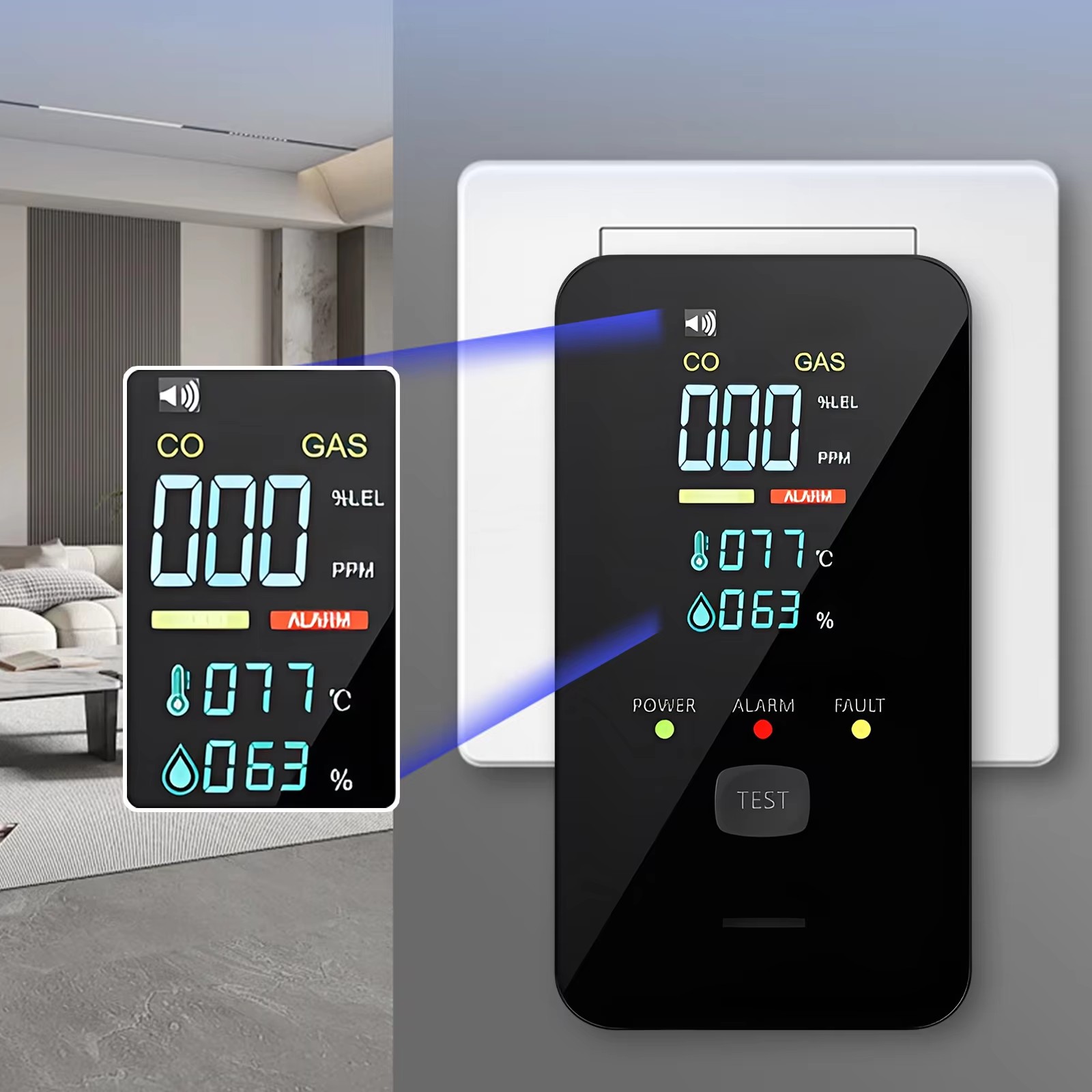 Natuurlijk gas- en koolmonoxid - Co Detector Plug recensie en prijs