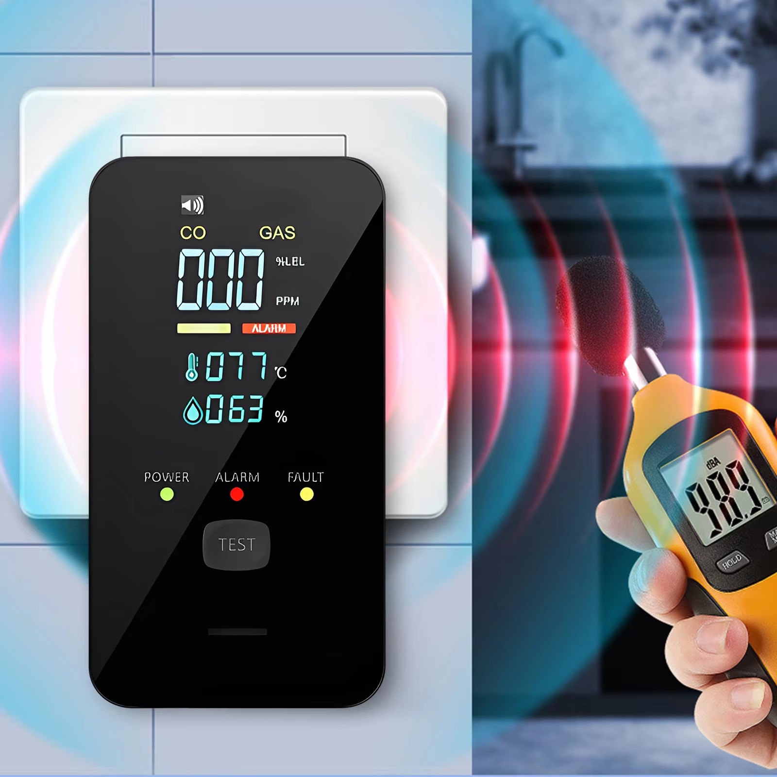 Natuurlijk gas- en koolmonoxid - Co Detector Plug recensie en prijs