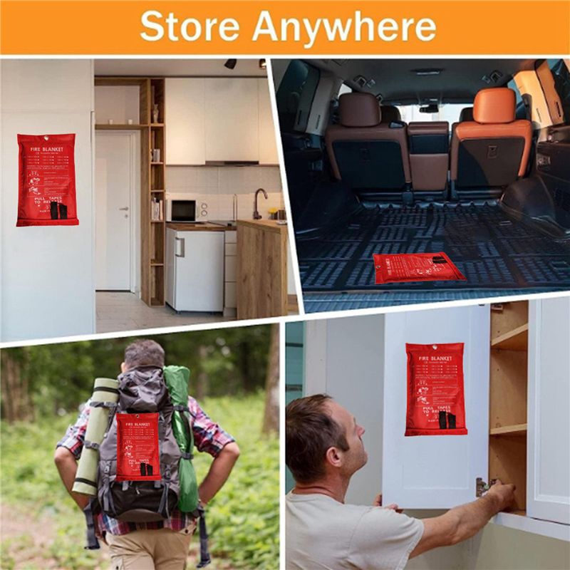 B48B-8PCS Noodbranddeken, Bran - Fire Blanket Kitchen recensie en prijs